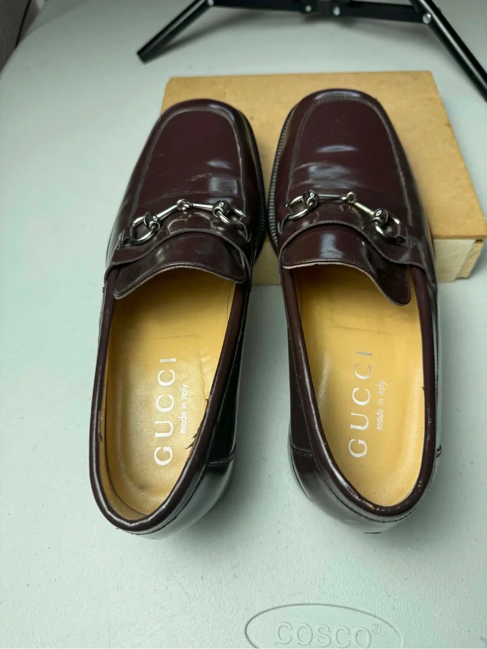 GUCCI  Horsebit Brown Leather Loafer Sz 7 US 1953 Jordaan Moccasin $1130